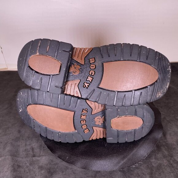 Boys/Men's  Rocky Size 6 Two Toned Brown/Tan Western Cowboy Boot, In very good - Picture 9 of 10